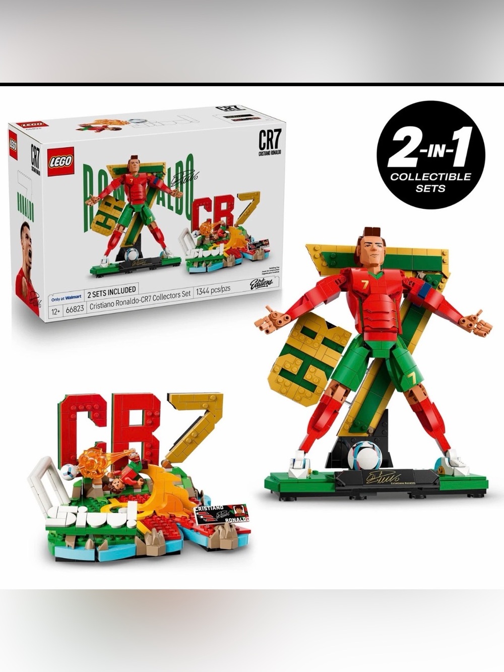 LEGO 66823 Cristiano Ronaldo Collector Edition CR7 
2 Sets/2 in 1, 1344 PCS, NWT